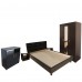 Dormitor Soft Wenge cu pat tapitat Wenge pentru saltea 160x200 cm
